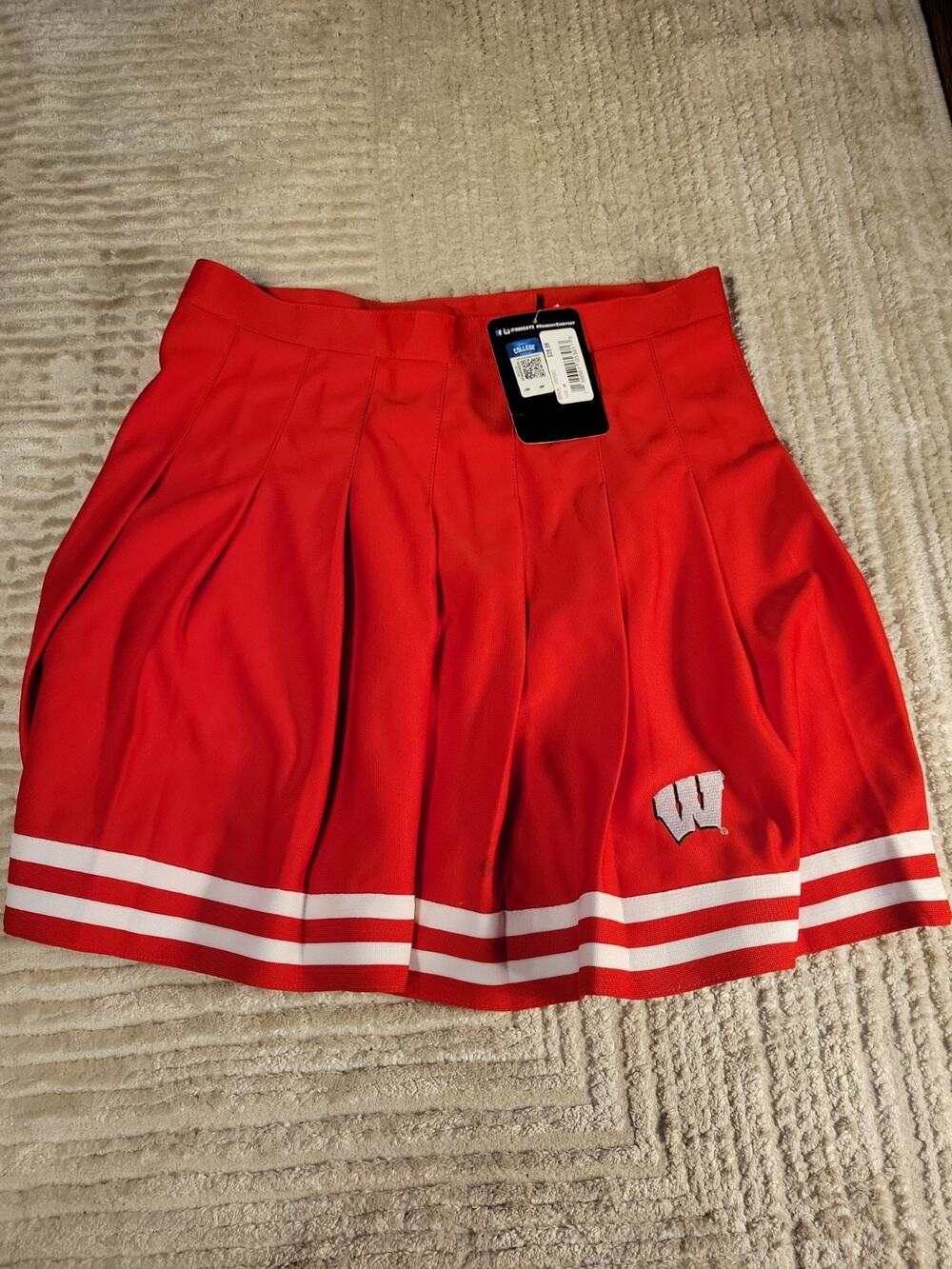 Zoozatz University of Wisconsin Badgers Red Cheerleading Skirt Medium Womens